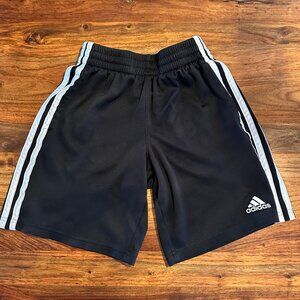 Adidas Youth Athletic Shorts, Black / White, Size Small (8)